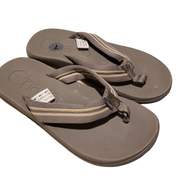 Chaco Men's Chillos Flip Flop Sadie Grey Arch Support Comfort Sandals Size 7 - Picture 1 of 6
